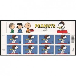 PEANUTS ~ SNOOPY ~ RED BARON 3507 Top Block of 8 x 34¢ US Postage Stamps $27.83 Collectible Postage Stamps