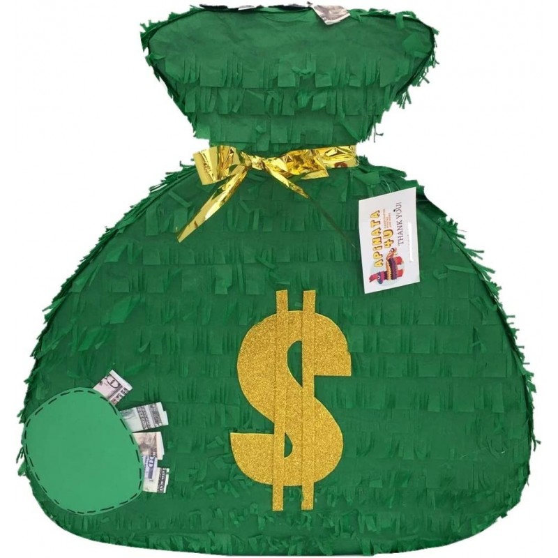 APINATA4U Green Money Bag Theme Pinata $65.44 Piñatas