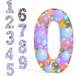 Number Balloon Marquee Numbers 0 Pre-Cut Kit Cardboard Light Up Mosaic Frame Large Foam Board for Birthday Giant Backdrop Boy...