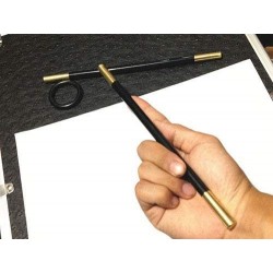 Magic Wand in Black (with Brass Tips) Magic Tricks Accessory Magician Tool Close up Stage Street Illusions Props Gimmick Fun ...