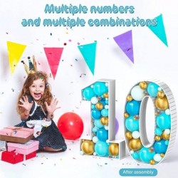 Number Balloon Marquee Numbers 0 Pre-Cut Kit Cardboard Light Up Mosaic Frame Large Foam Board for Birthday Giant Backdrop Boy...