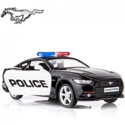 1/36 Scale Ford Mustang GT Police Car Model Zinc Alloy Die-Cast Pull Back Vehicles Kid Toys for Boy Girl Gift (Black) $25.20 ...