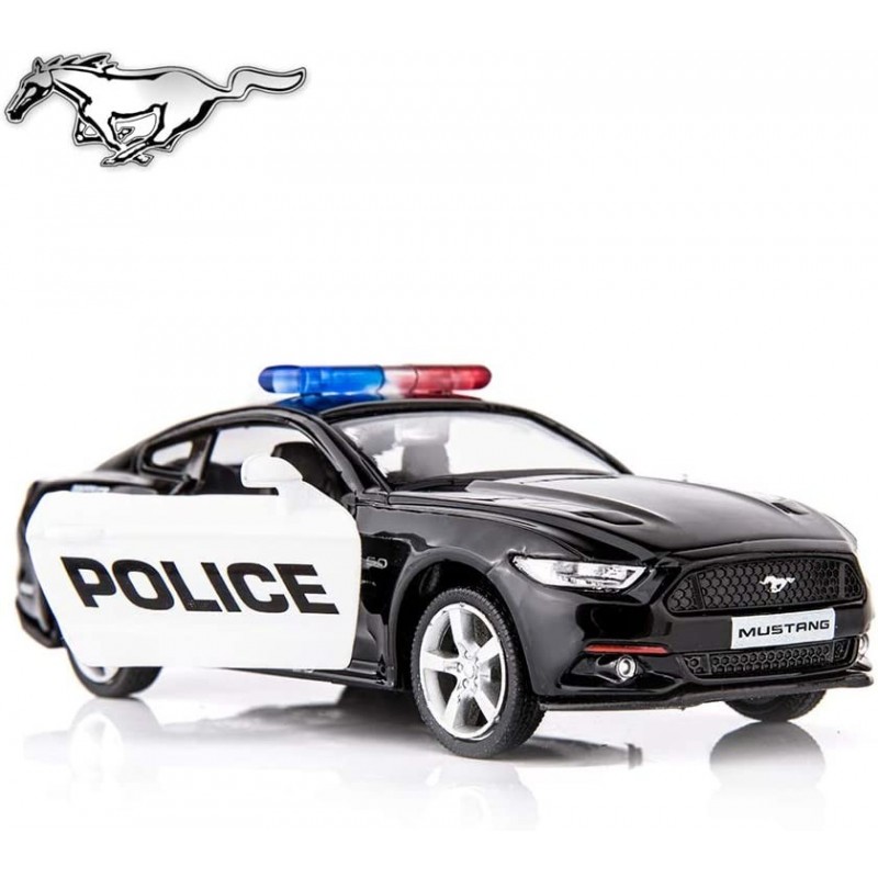 1/36 Scale Ford Mustang GT Police Car Model Zinc Alloy Die-Cast Pull Back Vehicles Kid Toys for Boy Girl Gift (Black) $25.20 ...