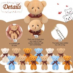 24 Pieces Mini Bear Toy 4.7 Inch Stuffed Tiny Bear Jointed Bear Soft Tiny Bear Doll for DIY Keychain Birthday Wedding Xmas De...