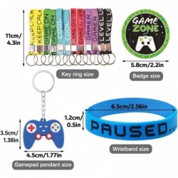 61pcs Gamer Party Favors Video Game Favors Gift for Kids Gamer Party Supplies Wristbands Keychains Badges Controller Kids Cla...