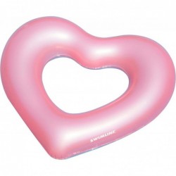 Inflatable Metallic Heart Pool Ring $21.21 Swimming Pool & Outdoor Water Toys