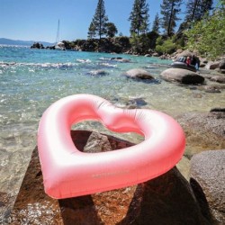 Inflatable Metallic Heart Pool Ring $21.21 Swimming Pool & Outdoor Water Toys