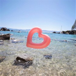 Inflatable Metallic Heart Pool Ring $21.21 Swimming Pool & Outdoor Water Toys