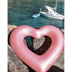 Inflatable Metallic Heart Pool Ring $21.21 Swimming Pool & Outdoor Water Toys