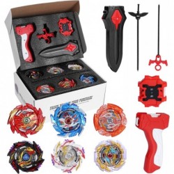 Battling Top Metal Fusion Evolution Master Burst Gyro Toys Spinning Tops Set Combat High Performance Game with 2 Launchers Gi...