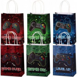 24 Pack Game Party Bags Video Game Party Favors Bags Gaming Paper Candy Treat Goodie Bag with Handle for Boys Kids Gaming The...