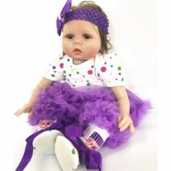 Reborn Baby Dolls Girl Clothes Purple Tutu Skirt Outfits 4 Piece Set for 20"- 23" Reborn Dolls $33.07 Doll Accessories