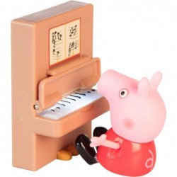 Peppa Pig Little Rooms Music Studio Playset 6 Pieces - Includes Peppa Figure Guitar Saxophone Drums Records & Light-Up Piano ...