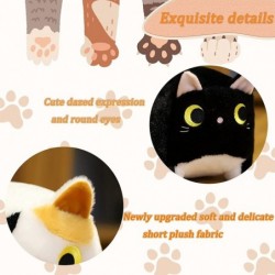 2PCS 7.87“ Square Black Cat Plush Toys Set Cute Kitty Plushie Cat Plushies Stuffed Animal Kawaii Boxy Matching Cat Doll Soft ...