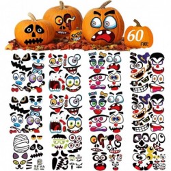 Halloween Pumpkin Decorating Stickers Kit Make Jack-O-Lantern Face Decals for Pumpkins and Squashes 60 Funny Expressions Craf...