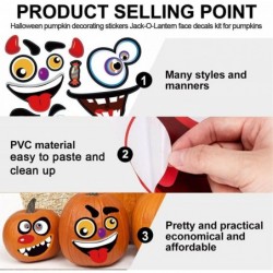 Halloween Pumpkin Decorating Stickers Kit Make Jack-O-Lantern Face Decals for Pumpkins and Squashes 60 Funny Expressions Craf...