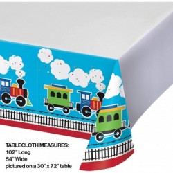 All Aboard Train Plastic Tablecloths 3 ct $46.07 Kids' Party Tablecovers