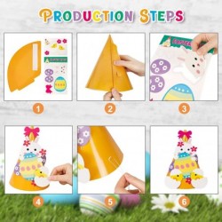 Easter Crafts Kits 6 Pack DIY Party Hats Festive Celebration Kit Easter Crafts for Kids and Adults Easter Bunny Hats Party Su...