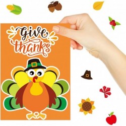 24pcs Thanksgiving Card Making Kits Supplies for Kids DIY Handmade Greeting Thank You Card Art Crafts Set Gifts for Teacher G...