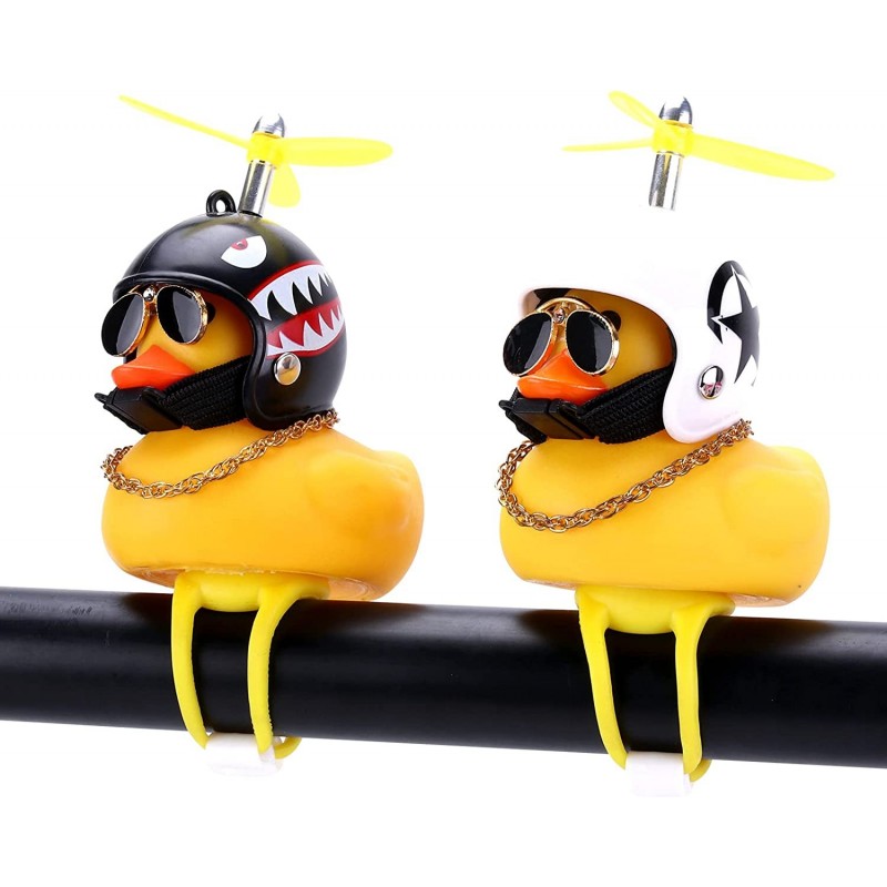 Rubber Duck for Car Dashboard Decoration Ornaments Bike Yellow Squeeze Ducks Toy (2 Pack Shark & Harley) $22.61 Gags & Practi...