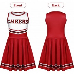 4 Pcs Girls Halloween Cheerleader Costume Outfit Set Toddler Cheerleading Dress up for Kids Halloween Birthday Party $51.89 K...