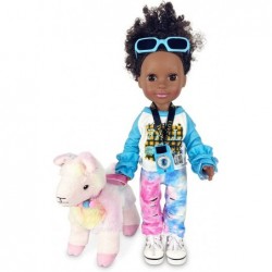 Black Doll 14 Inch African American Baby Doll for Girl Aged 3 4 5 6 7 Years Old Play Dolls Toy with Fashion Clothes Set Shoes...