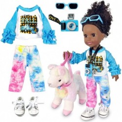 Black Doll 14 Inch African American Baby Doll for Girl Aged 3 4 5 6 7 Years Old Play Dolls Toy with Fashion Clothes Set Shoes...