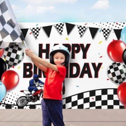 Dirt Bike Party Decoration Dirt Bike Birthday Backdrop Banner Motocross Racing Birthday Party Banner Supplies Tire Track Back...