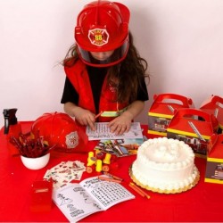 Fireman Party Favor Set - Party Favor Boxes Fireman Stamps Coloring books With Crayons and Fireman Tattoos $38.76 Kids' Party...