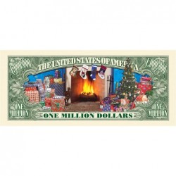 Pack of 10 - Merry Christmas Santa Claus Million Dollar Bill - Collectible Novelty St. Nick Million Dollar Bills - Best Fun S...