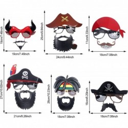 6pcs Halloween Glasses Pirate Beard Sunglasses 3D Novelty Eyeglasses Costume Frames Funny Glasses for Halloween Pirate Party ...