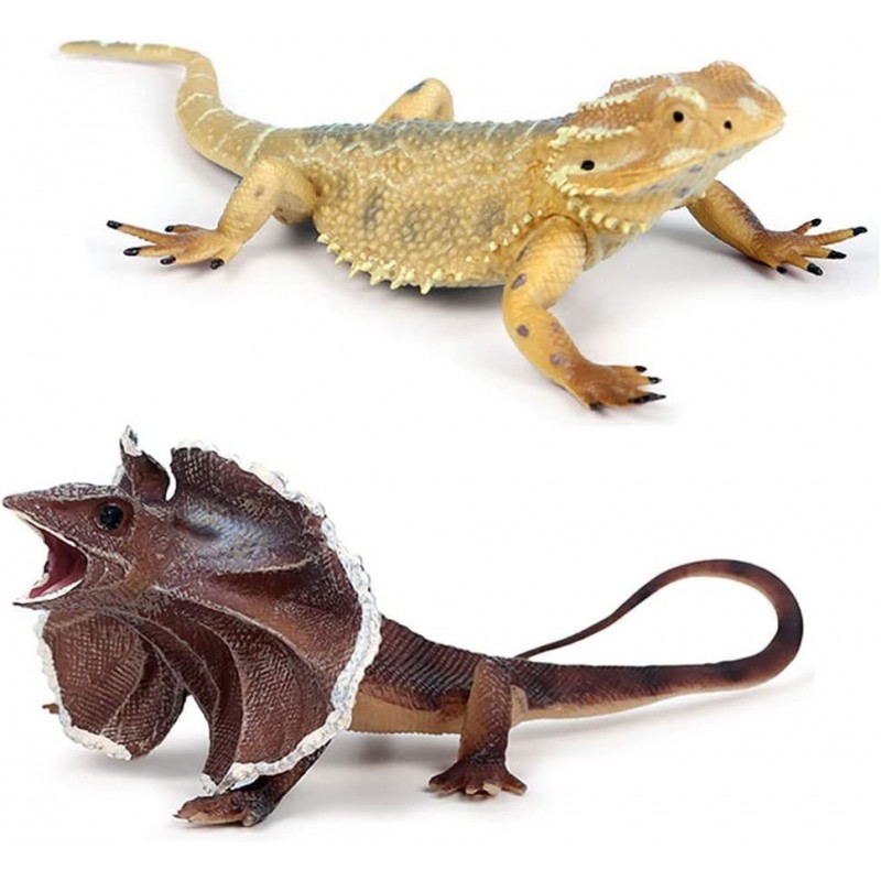 Realistic Lizard Animal Model Toys 2 Pcs Simulated Lizard Reptile Figurine Collection Playset Science Educational Props $21.8...