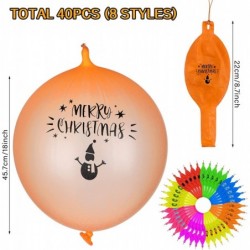 40 Pcs Thanksgiving Christmas Punch Balloons 18 Inch Punching Balloon Heavy Duty Party Favors 8 Styles Assorted Color Bounce ...