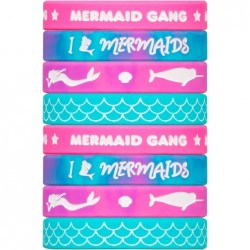 Mermaid Silicone Wristbands - Mermaid Party Favors and Party Supplies Mermaid Birthday Themed Under The Sea Party Gift 8 Pack...