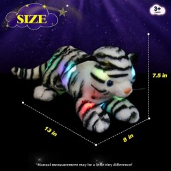 Light up Bengal Tiger Stuffed Animal Floppy LED Plush White Tiger Toy Night Lights Glow Pillow Birthday Gifts for Kids Toddle...