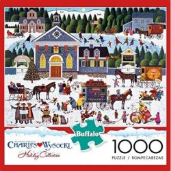 Charles Wysocki - Churchyard Christmas - 1000 Piece Jigsaw Puzzle $26.15 Jigsaw Puzzles