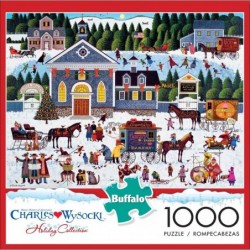 Charles Wysocki - Churchyard Christmas - 1000 Piece Jigsaw Puzzle $26.15 Jigsaw Puzzles