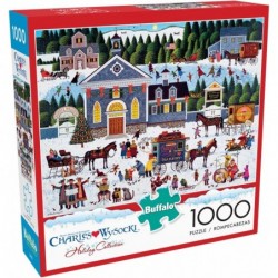 Charles Wysocki - Churchyard Christmas - 1000 Piece Jigsaw Puzzle $26.15 Jigsaw Puzzles