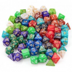 10 X 7 Polyhedral Dice Set (70 Pieces) for Dungeons and Dragons DND RPG MTG Table Games D4 D6 D8 D10 D% D12 D20 with 10 Pack ...