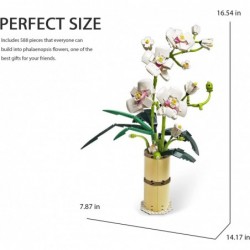 Orchid Plant Decor Flowers Bouquet Building Sets Flowers Bonsai Creative Building Project for Adults Artificial Flower New 20...