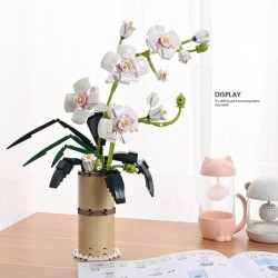 Orchid Plant Decor Flowers Bouquet Building Sets Flowers Bonsai Creative Building Project for Adults Artificial Flower New 20...