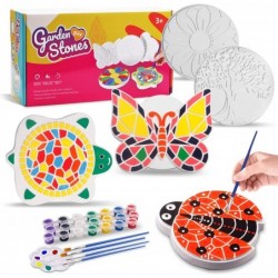 Paint Your Own Stepping Stones 5-Pack DIY Ceramic Painting Kit for Kids Outdoor Garden Art & Craft Painting Set for Boys & Gi...