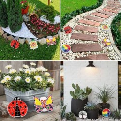 Paint Your Own Stepping Stones 5-Pack DIY Ceramic Painting Kit for Kids Outdoor Garden Art & Craft Painting Set for Boys & Gi...