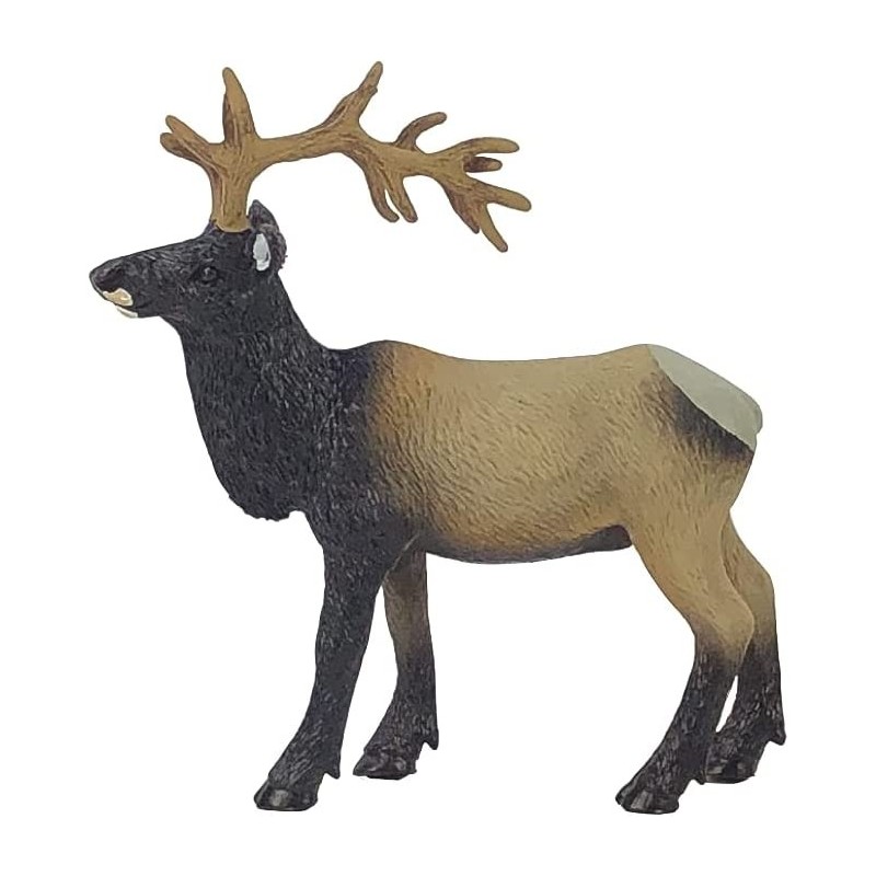 Elk - 1:20 Scale - Hand Painted - Hunting Toys - Wild Animal Figurines - Animal Toys - Plastic $23.61 Kids' Play Animal Figures