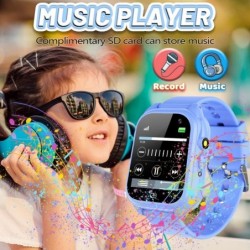 Kids Waterproof Smart Watch Boys Girls Age 3-12 with 26 Game 1.44'' HD Touch Screen Music Player Camera Video Recorder 12/24 ...