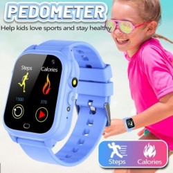 Kids Waterproof Smart Watch Boys Girls Age 3-12 with 26 Game 1.44'' HD Touch Screen Music Player Camera Video Recorder 12/24 ...