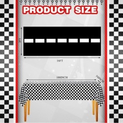 30 Pcs Checkered Racing Car Party Decorations Checked Race Flag Tablecloth Mini Traffic Cones Racing Pennant Banner Race Trac...