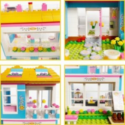 1049 Pieces Friends House Building Kit Family Friends House Building Blocks Sets Creative DIY Role-Playing Construction Toys ...