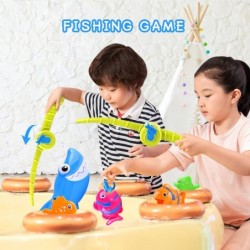 Bath Toys Baby Bath Essentials Fishing Pole Games Swimming Shark Grabber Water Table Pool Bath Time Infant Bathtub Toy Set No...