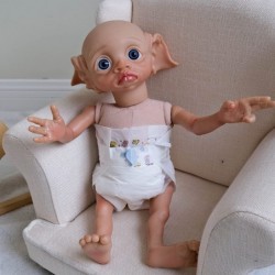 17 Inch Handmade Reborn Elf Baby Fairy Doll Girl Reborn Fantasy Art Collectible Angel Baby Dolls $87.23 Dolls